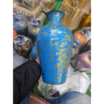 Iron Flower Vase with Meena Polish Iron Flower Vase with Meena Polish